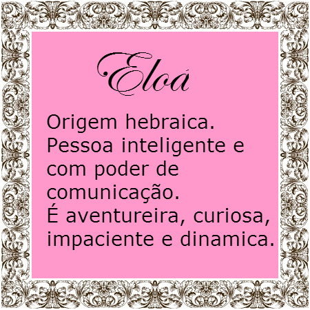 Significado do nome Eloa Vitoria