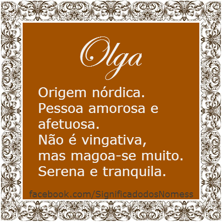 Quadro Significado do Nome Olga – YOUPi! • YOUR BEST FEELING