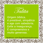 significado do nome talita
