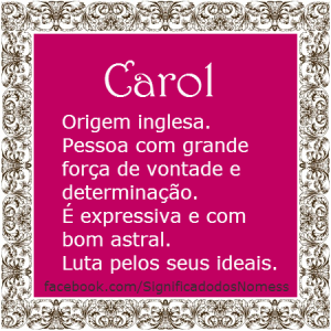 Significado do nome  carol