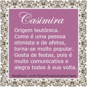 Significado do nome casimira