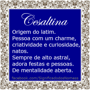 Significado do nome cesaltina