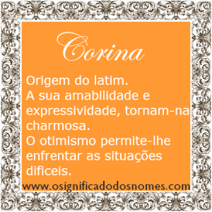 Significado do nome corina