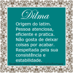 Significado do nome dilma