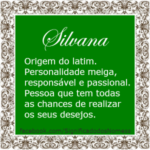 Significado do nome silvana