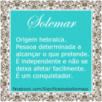 Significado do nome solemar